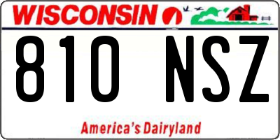 WI license plate 810NSZ