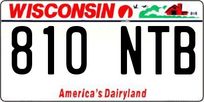WI license plate 810NTB