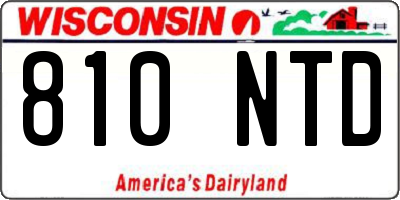 WI license plate 810NTD