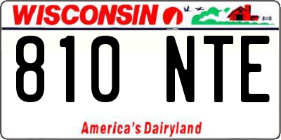 WI license plate 810NTE