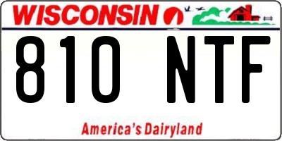 WI license plate 810NTF