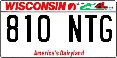 WI license plate 810NTG