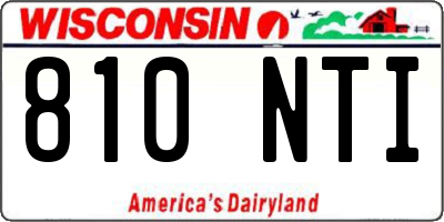 WI license plate 810NTI