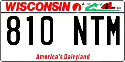WI license plate 810NTM