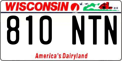 WI license plate 810NTN