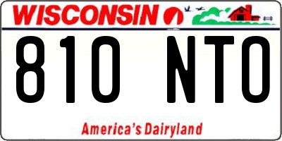WI license plate 810NTO