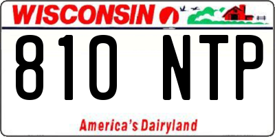 WI license plate 810NTP