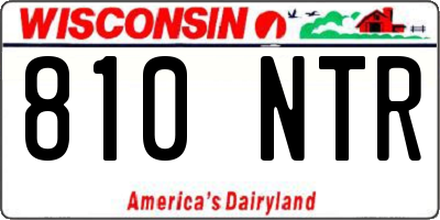 WI license plate 810NTR