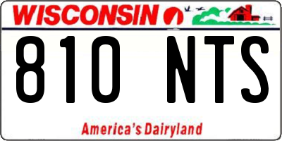 WI license plate 810NTS