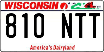 WI license plate 810NTT