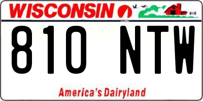 WI license plate 810NTW
