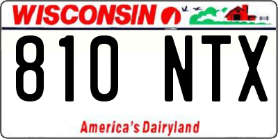 WI license plate 810NTX