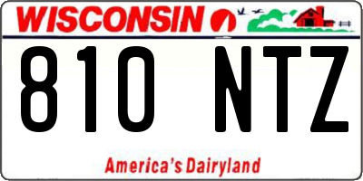 WI license plate 810NTZ