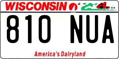 WI license plate 810NUA