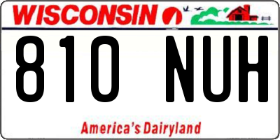 WI license plate 810NUH