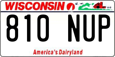 WI license plate 810NUP