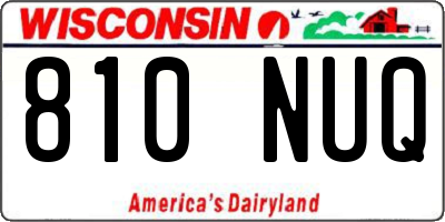 WI license plate 810NUQ