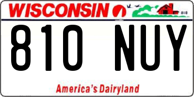 WI license plate 810NUY