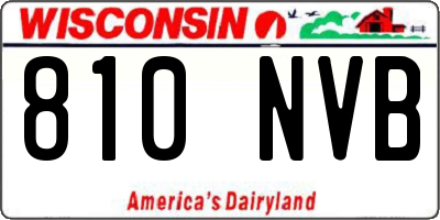 WI license plate 810NVB