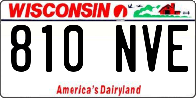WI license plate 810NVE