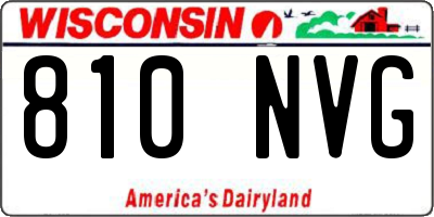 WI license plate 810NVG