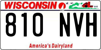 WI license plate 810NVH