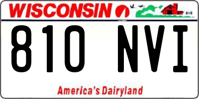WI license plate 810NVI