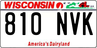 WI license plate 810NVK