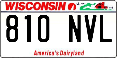 WI license plate 810NVL
