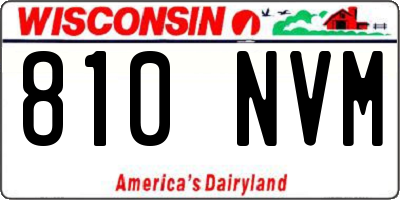 WI license plate 810NVM
