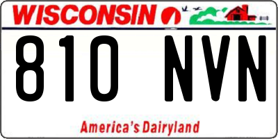 WI license plate 810NVN