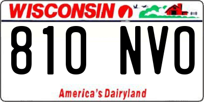 WI license plate 810NVO