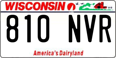 WI license plate 810NVR