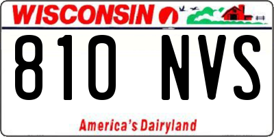 WI license plate 810NVS