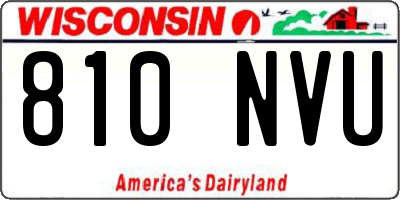 WI license plate 810NVU
