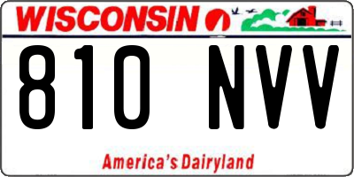 WI license plate 810NVV