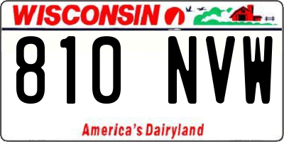 WI license plate 810NVW
