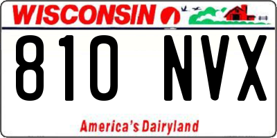 WI license plate 810NVX