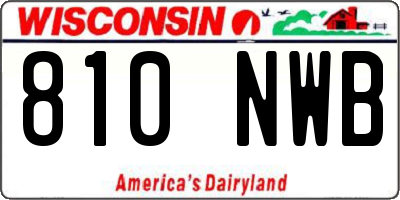 WI license plate 810NWB