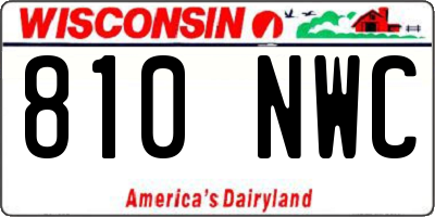 WI license plate 810NWC