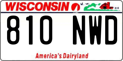 WI license plate 810NWD