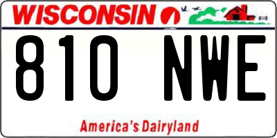 WI license plate 810NWE