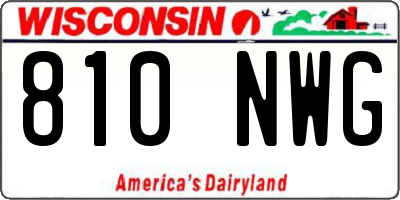 WI license plate 810NWG