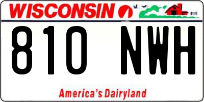 WI license plate 810NWH