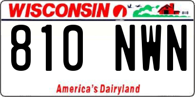 WI license plate 810NWN