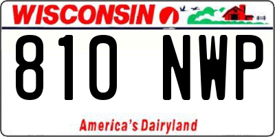 WI license plate 810NWP