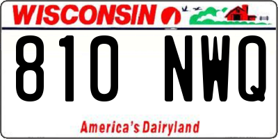 WI license plate 810NWQ