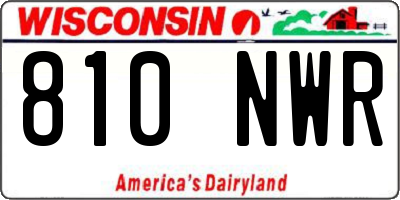 WI license plate 810NWR