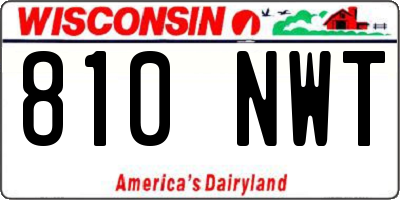 WI license plate 810NWT