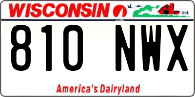 WI license plate 810NWX
